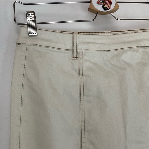 Belle Vere Jean Skirt Denim Maxi‎ Cream White Long Coastal Western Size Small - Picture 3 of 7